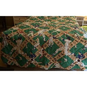 Vintage SEARS MLB Baseball Queen Size Blanket, Flat Sheet‎ & Pillow Case.